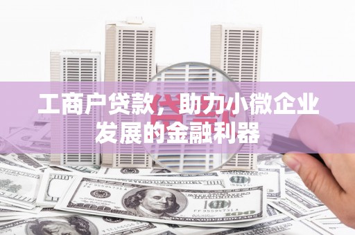 温宿工商户贷款，助力小微企业发展的金融利器