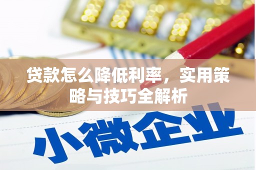 温宿贷款怎么降低利率，实用策略与技巧全解析