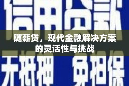 温宿随薪贷，现代金融解决方案的灵活性与挑战