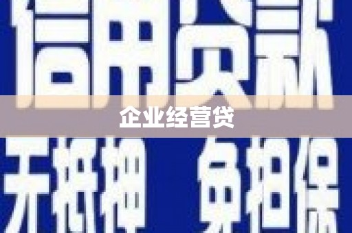 温宿企业经营贷