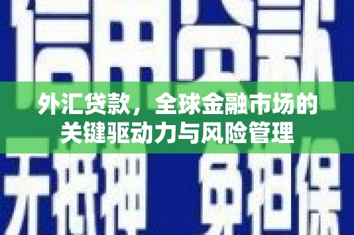 温宿外汇贷款，全球金融市场的关键驱动力与风险管理