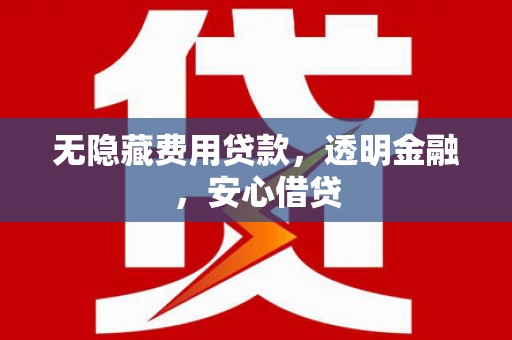 温宿无隐藏费用贷款，透明金融，安心借贷