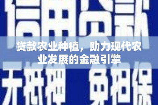 温宿贷款农业种植，助力现代农业发展的金融引擎