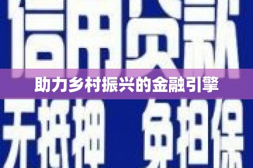 温宿助力乡村振兴的金融引擎