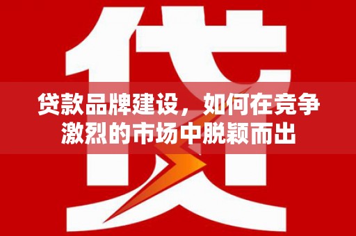 温宿贷款品牌建设，如何在竞争激烈的市场中脱颖而出