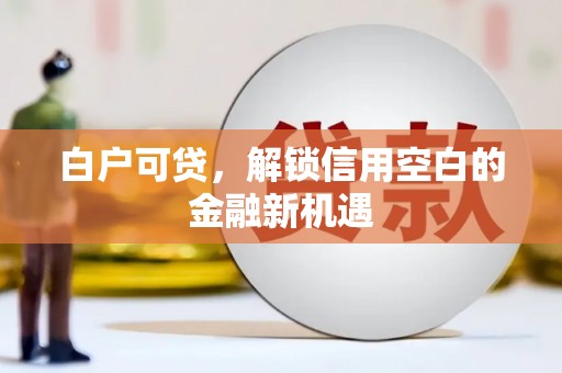 温宿白户可贷，解锁信用空白的金融新机遇