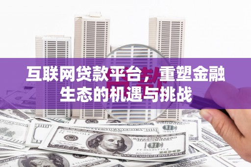温宿互联网贷款平台，重塑金融生态的机遇与挑战