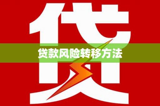 温宿贷款风险转移方法