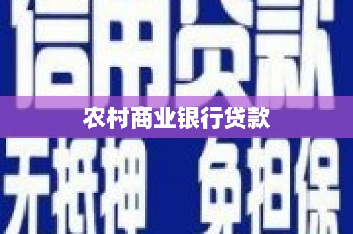温宿农村商业银行贷款