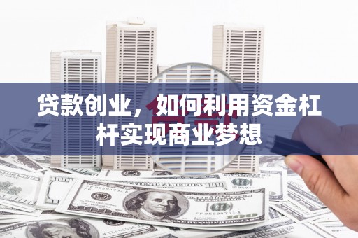 温宿贷款创业，如何利用资金杠杆实现商业梦想
