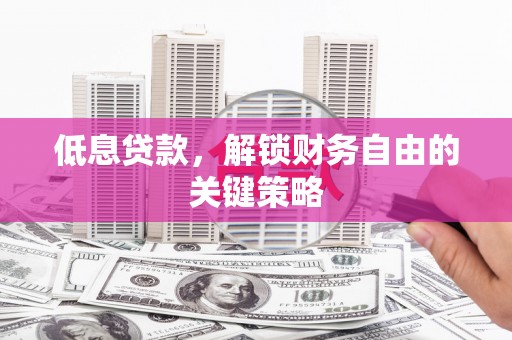 温宿低息贷款，解锁财务自由的关键策略