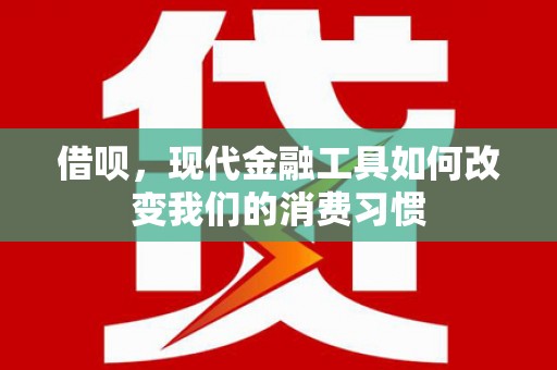 温宿借呗，现代金融工具如何改变我们的消费习惯