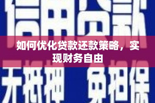 温宿如何优化贷款还款策略，实现财务自由
