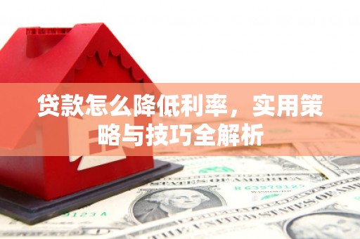 温宿贷款怎么降低利率，实用策略与技巧全解析