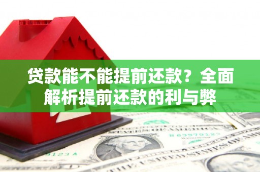 温宿贷款能不能提前还款？全面解析提前还款的利与弊