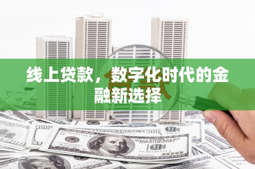 温宿线上贷款，数字化时代的金融新选择