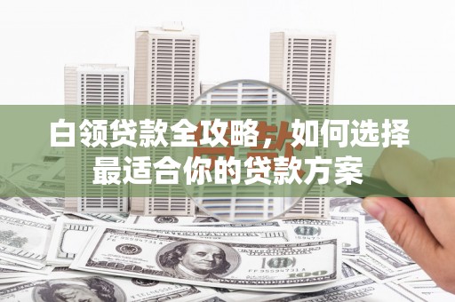 温宿白领贷款全攻略，如何选择最适合你的贷款方案